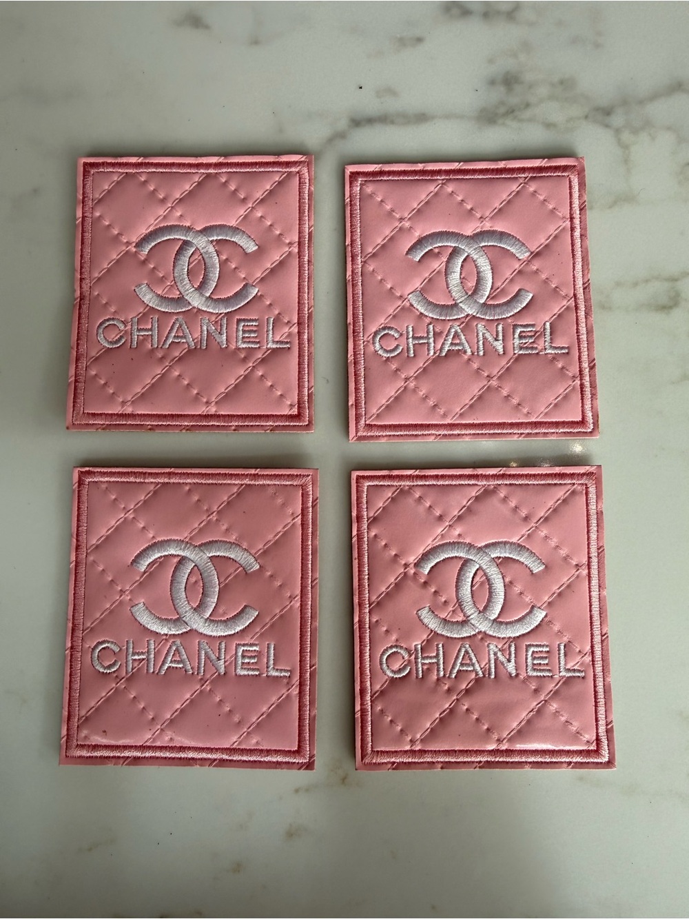 Beautiful Hand Crafted Pink Iron on Patches Set
